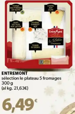 Supermercati Dok ENTREMONT sélection le plateau 5 fromages offerta