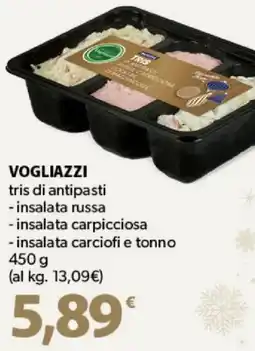 Supermercati Dok VOGLIAZZI tris di antipasti offerta