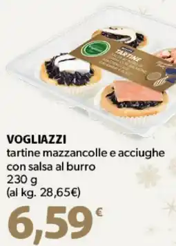 Supermercati Dok VOGLIAZZI tartine mazzancolle e acciughe con salsa al burro offerta