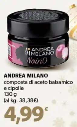Supermercati Dok ANDREA MILANO composta di aceto balsamico e cipolle offerta