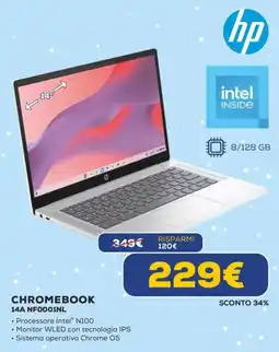 Euronics hp CHROMEBOOK 14A NF0001NL offerta