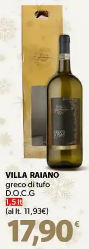 Supermercati Dok VILLA RAIANO greco di tufo D.O.C.G offerta