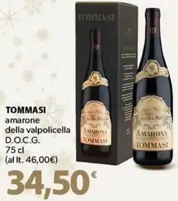 Supermercati Dok TOMMASI amarone della valpolicella D.O.C.G. offerta
