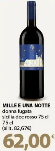 Supermercati Dok MILLE E UNA NOTTE donna fugata sicilia doc rosso offerta