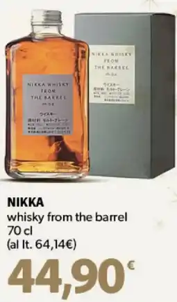 Supermercati Dok NIKKA whisky from the barrel offerta