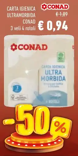 Conad Carta igienica ultramorbida CONAD offerta
