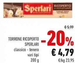 Conad Torrone ricoperto SPERLARI offerta