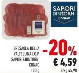 Conad Bresaola della valtellina i.g.p. sapori&dintorni CONAD offerta