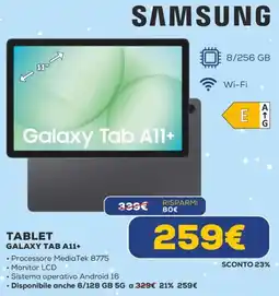 Euronics SAMSUNG TABLET GALAXY TAB A11+ offerta