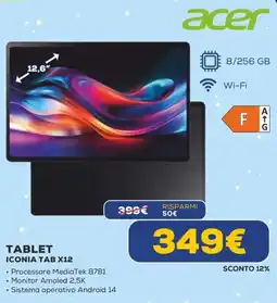Euronics acer TABLET ICONIA TAB X12 offerta