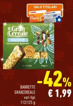 Conad Barrette GRANCEREALE offerta