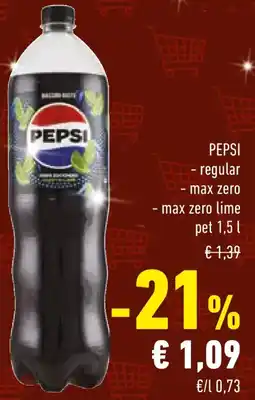 Conad PEPSI regular max zero offerta