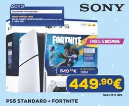Euronics Sony PS5 standard + fortnite offerta