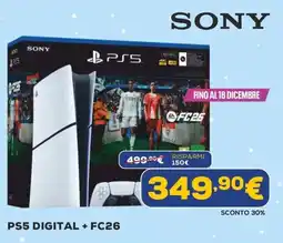 Euronics SONY PS5 DIGITAL + FC26 offerta