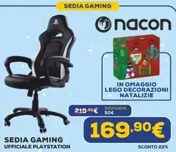 Euronics Nacon sedia gaming ufficiale playstation offerta
