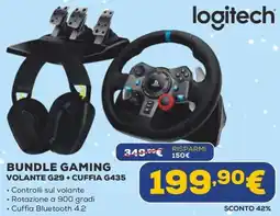 Euronics logitech BUNDLE GAMING VOLANTE G29 + CUFFIA G435 offerta