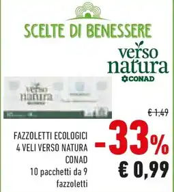 Conad Fazzoletti ecologici 4 veli verso natura CONAD offerta