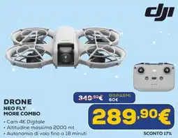 Euronics Dji drone neo fly more combo offerta