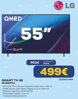 Euronics LG SMART TV 4K 55QNED70A offerta