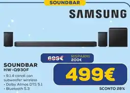 Euronics SAMSUNG SOUNDBAR HW-Q930F offerta
