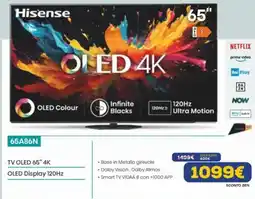 Euronics Hisense 65A86N TV OLED 65" 4K offerta