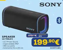 Euronics Sony speaker ult field 5 offerta