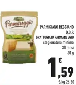 Conad Parmigiano reggiano d.o.p. grattugiato parmareggio GRANTERRE offerta