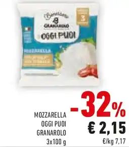 Conad Mozzarella oggi puoi GRANAROLO offerta