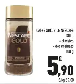 Conad Caffè solubile NESCAFÈ GOLD offerta
