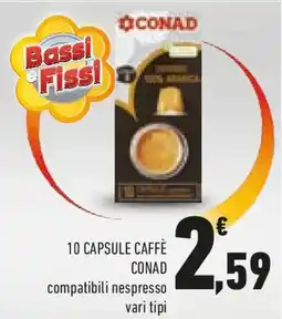 Conad 10 capsule caffè CONAD offerta