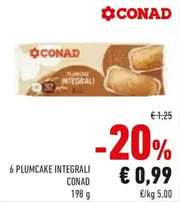Conad 6 plumcake integrali CONAD offerta