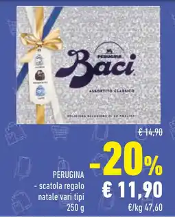 Conad PERUGINA scatola regalo natale offerta