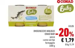 Conad Omogeneizzati biologici CONAD BABY offerta