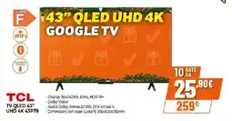 Extracoop TCL TV QLED 43" UHD 4K 43P79 offerta