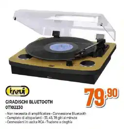 Extracoop trevi GIRADISCHI BLUETOOTH 0T102230 offerta