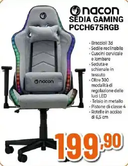 Extracoop nacon SEDIA GAMING PCCH675RGB offerta