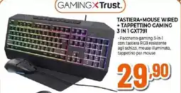 Extracoop TASTIERA+MOUSE WIRED + TAPPETTINO GAMING 3 IN 1 GXT791 offerta