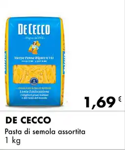 Iper Tosano DE CECCO Pasta di semola offerta