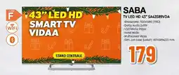 Ipercoop SABA TV LED HD 43" SA43S89VDA offerta