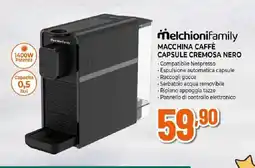 Ipercoop melchionifamily MACCHINA CAFFÈ CAPSULE CREMOSA NERO offerta