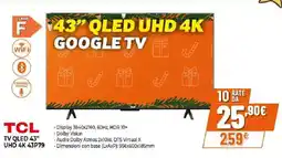 Ipercoop TCL TV QLED 43" UHD 4K 43P79 offerta