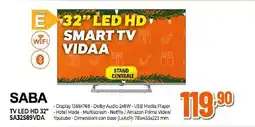 Ipercoop SABA TV LED HD 32" SA32S89VDA offerta