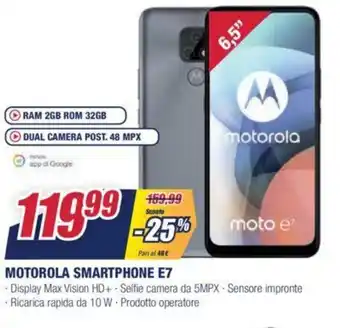 Trony Motorola Smartphone E7 offerta