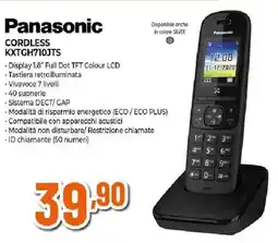 Ipercoop Panasonic CORDLESS KXTGH710JTS offerta