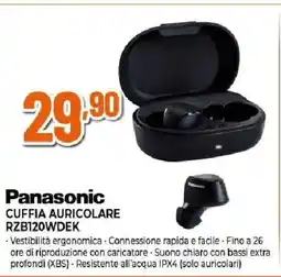 Ipercoop Panasonic CUFFIA AURICOLARE RZB120WDEK offerta