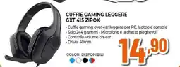 Ipercoop CUFFIE GAMING LEGGERE GXT 415 ZIROX offerta