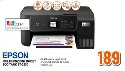 Ipercoop EPSON MULTIFUNZIONE INKJET ECO TANK ET-2870 offerta