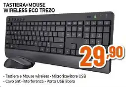 Ipercoop TRUST Tastiera+mouse wireless eco trezo offerta