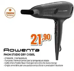 Ipercoop Rowenta PHON STUDIO DRY CV581L offerta