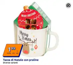 Action Tazza di Natale con praline offerta